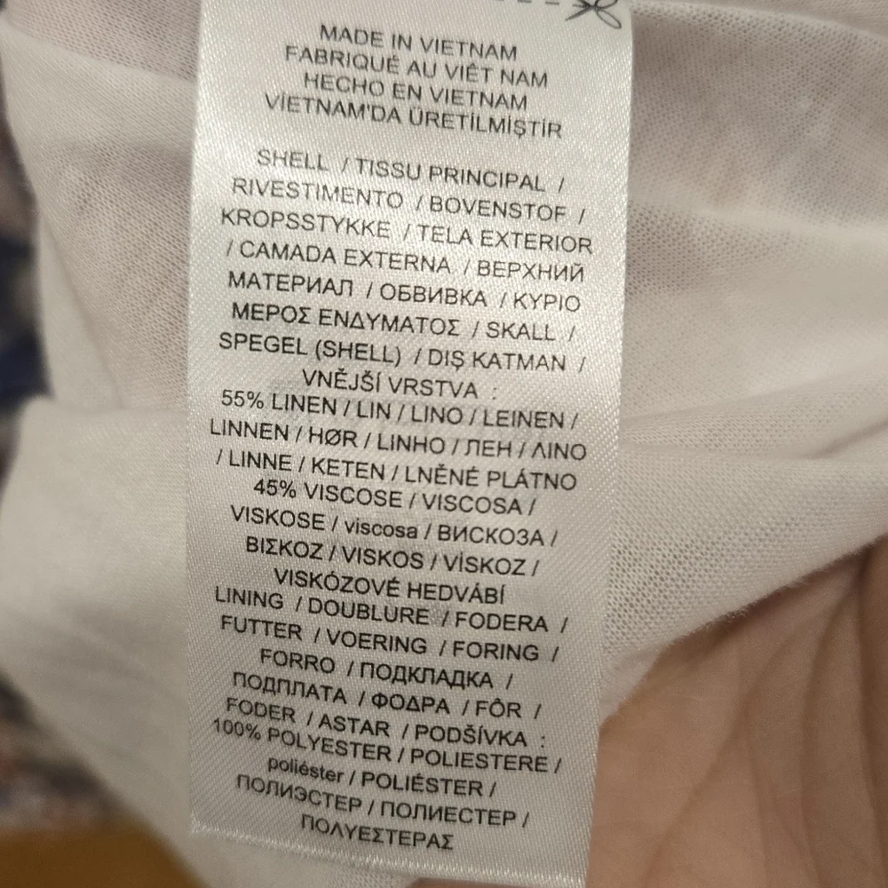 NWOT Ralph Lauren Black Label Multicolor Floral Midi Dress In Linen&Viscose Sz L - Picture 10 of 11